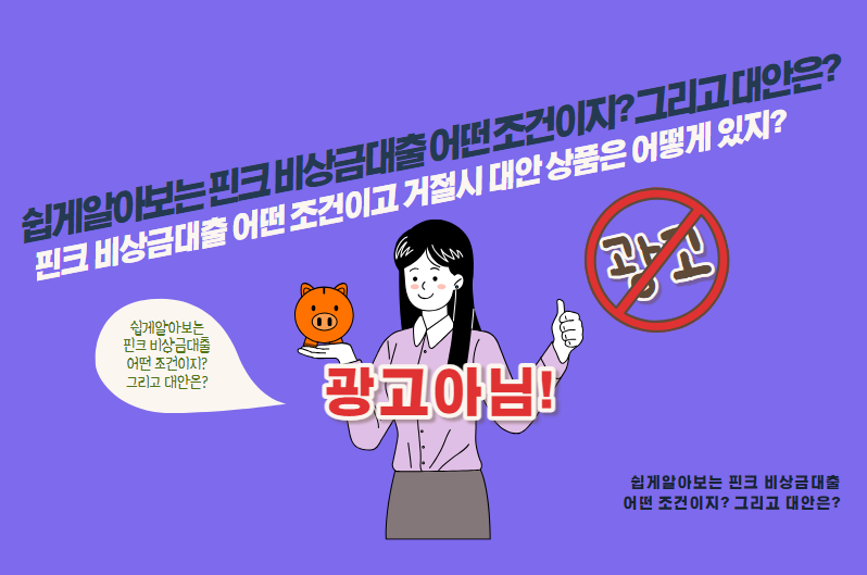 핀크 비상금대출 어떤 조건이고 거절시 대안 상품은 어떻게 있지?