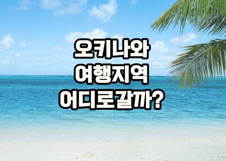 오키나와 여행지역 어디로갈까?