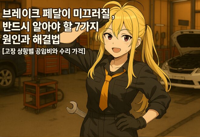 브레이크 페달이 미끄러질 때, 반드시 알아야 할 7가지 원인과 해결법[고장 사황별 공임비와 수리 가격]