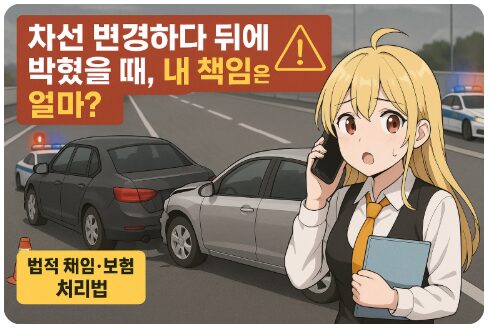 차선 변경하다 뒤에서 박혔을 때, 내 책임은 얼마? 꼭 알아야 할 법적 책임과 보험 처리법