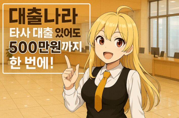 대출나라, 타사 대출 있어도 500만원까지 한 번에!