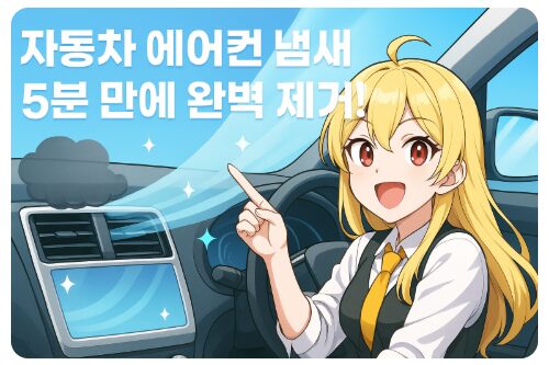 자동차 에어컨 냄새, 5분 만에 완벽 제거하는 초간단 비법!