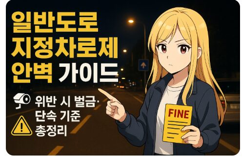 일반도로 지정차로제 완벽하게 알아보기 - 위반 시 벌금과 단속 기준 총정리