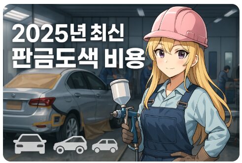 2025년 최신 자동차 판금도색 비용 총정리 - 차종별, 지역별 가격까지!