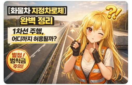 화물차 지정차로제 완벽 정리: 1차선 주행, 어디까지 허용될까?