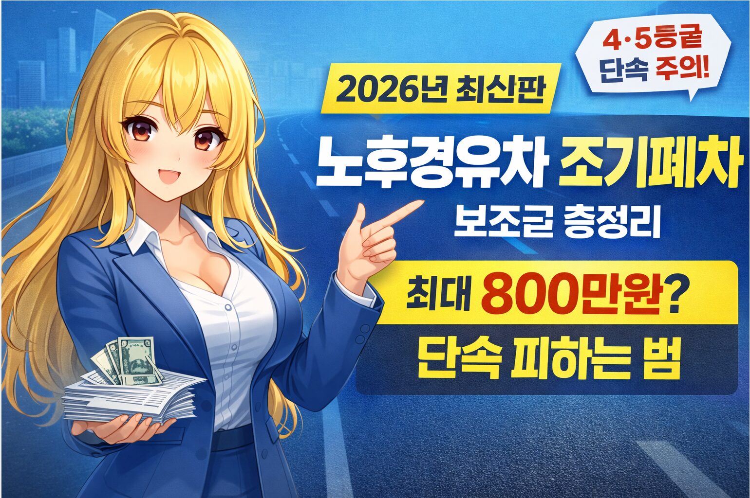 2026년 노후 경유차 조기폐차 지원금 총정리: 4·5등급 단속 규정 및 신청 방법